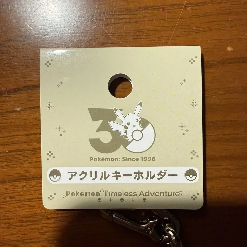 Pokemon 30th Anniversary Acrylic Keychain Timeless Adventure Kanto Pikachu Japan